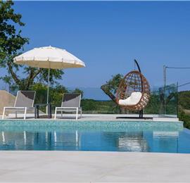 3 bedroom villa with pool & sea view, near Acharavi, sleeps 6